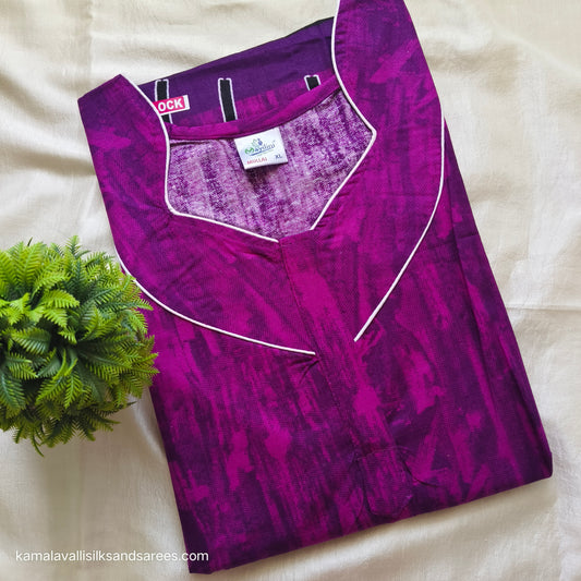 Cotton Nighty Purple colour