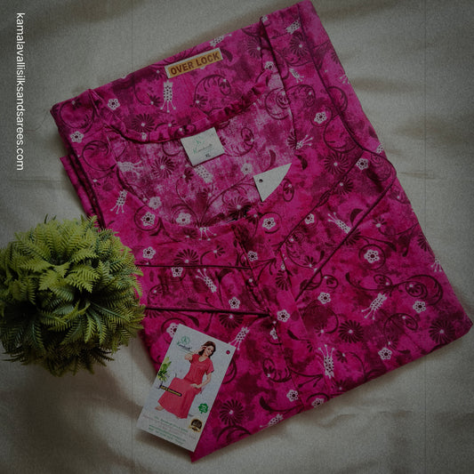 Cotton Nighty Pink colour